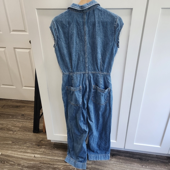 Free People Unchained Melody Denim Jumpsuit size 4 - Picture 10 of 11